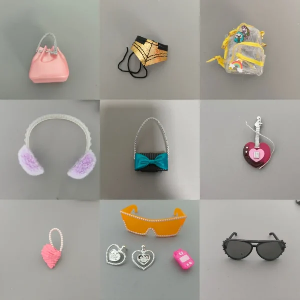 the accessories of bag Earrings necklace glasses belt for Rainbow High doll big sister doll