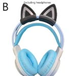 Headphones Accessories Cat Ear For Earphone Gaming Headsets Attachment Stereo Headset Decoration Lightweight Silicone Pendant - Image 8