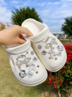 14 DIY detachable accessories: Bow, bear, heart, crown, love shoe buckle DIY decoration, multi-functional shoe clip accessories - Image 2