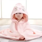 Toddler Bathrobe Infant Bath Towel Boy Girl Blankets Swaddle With Hood Cartoon Coral Fleece Towel Blanket Newborn Kids Bedding - Image 10