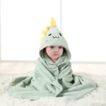 Toddler Bathrobe Infant Bath Towel Boy Girl Blankets Swaddle With Hood Cartoon Coral Fleece Towel Blanket Newborn Kids Bedding - Image 19