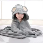 Toddler Bathrobe Infant Bath Towel Boy Girl Blankets Swaddle With Hood Cartoon Coral Fleece Towel Blanket Newborn Kids Bedding - Image 6