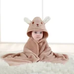 Toddler Bathrobe Infant Bath Towel Boy Girl Blankets Swaddle With Hood Cartoon Coral Fleece Towel Blanket Newborn Kids Bedding - Image 21