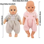 Baby Born Doll Clothes For 13-18 Inch Newborn Doll Cute 43cm Newborn Doll Accessories Festival Birthday Gift - Image 4