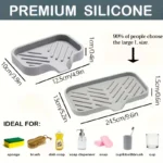 قاعدة Glintora السيلكون لحماية وتنظيم الحوض / Silicone Faucet Mat Kitchen Sink - Image 2