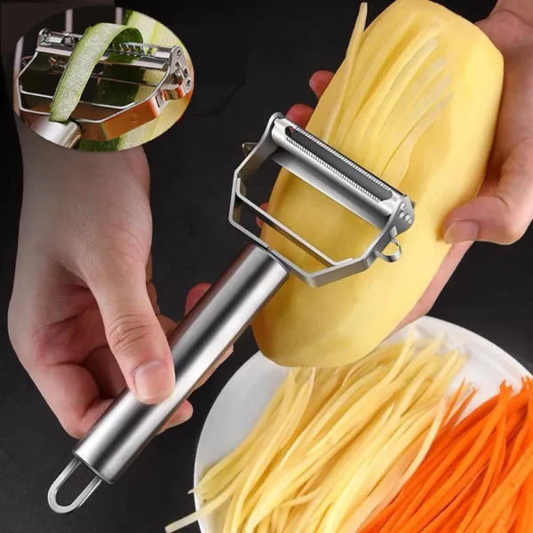 مقشرة Glintora المزدوجة للفواكه والخضروات / Kitchen Vegetable Peeler Stainless Steel