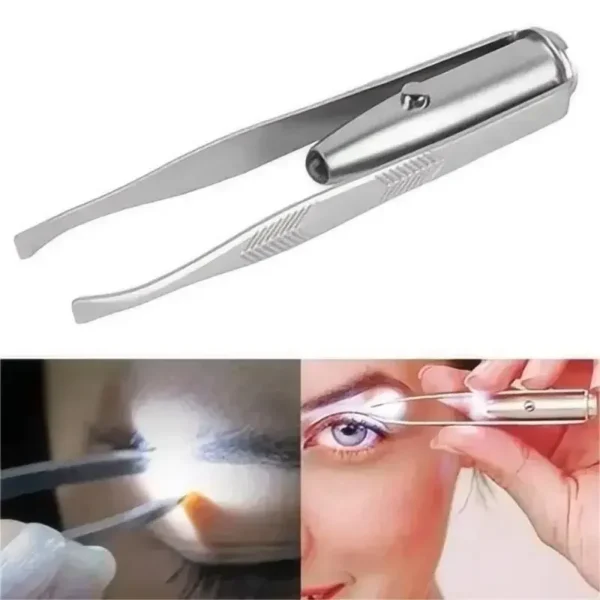ملقط Glintora الذكي لإزالة الشعر (بإضاءة LED) / Portable Stainless Steel Smart Design