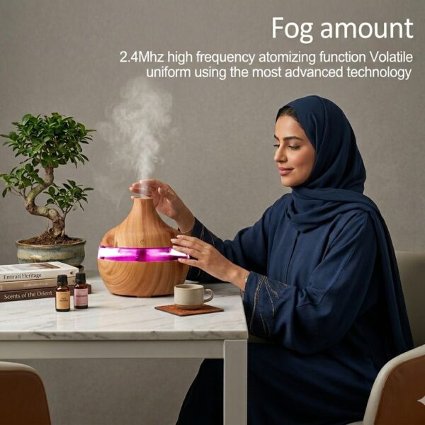 موزع عطور Glintora الخشبي (بالموجات فوق الصوتية) / Humidifier Electric Aroma Air Diffuser